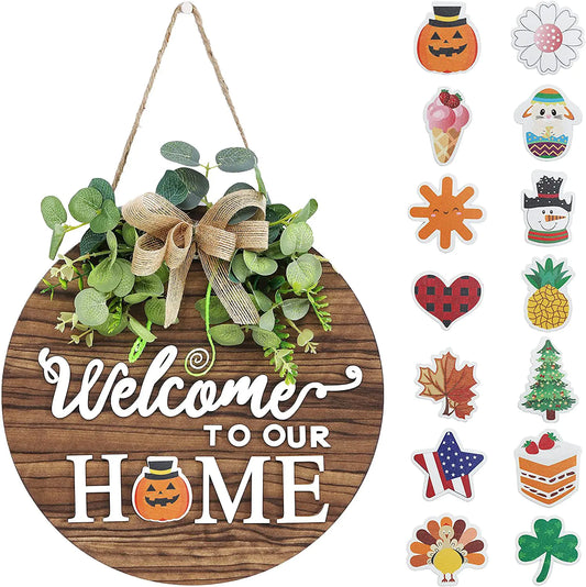 Wooden Welcome Wall Decor for Home and Door
