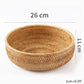 New Handwoven Storage Basket Rattan Storage Tray Wicker Basketbread Fruit Breakfast Tea Picnic Basket Kitchen Storagebasket