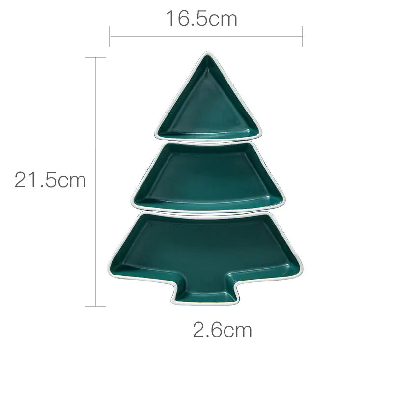 Creative Ceramic Christmas Tree Snack Dish Tableware