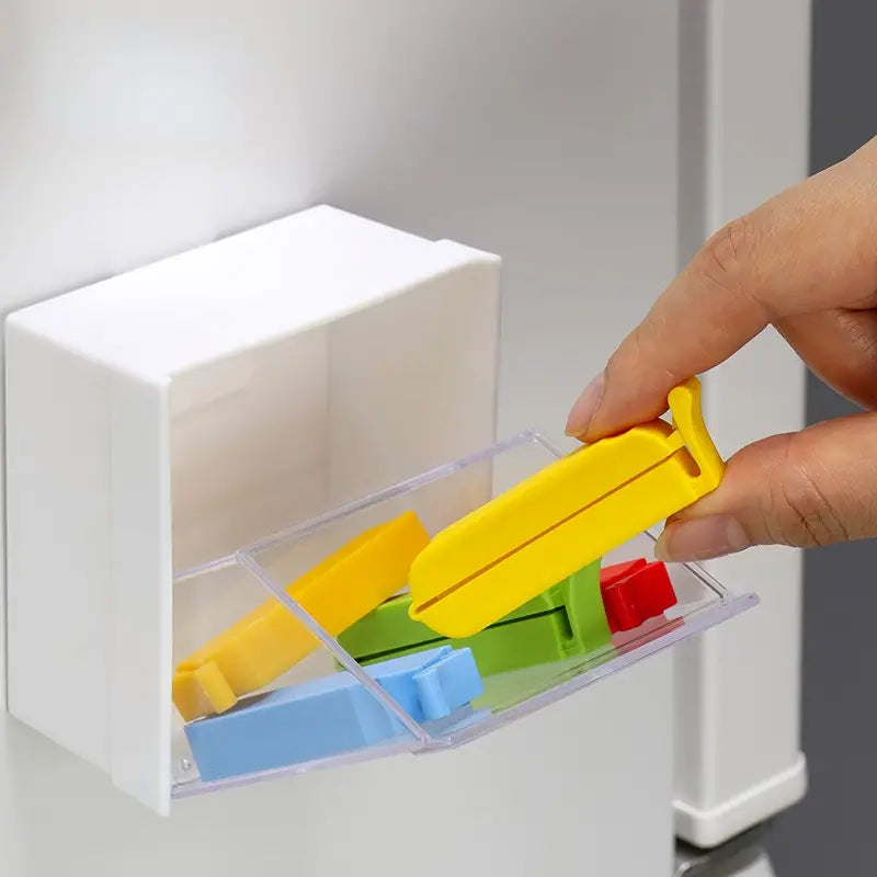 Wall-Mounted Plastic Storage Box with Cowhide Band