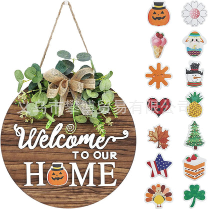 Wooden Welcome Wall Decor for Home and Door