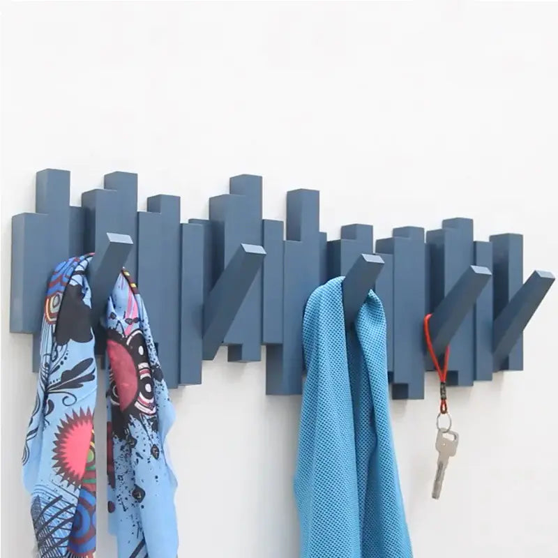 Creative Wall-Mounted Coat Rack and Hooks Organizer