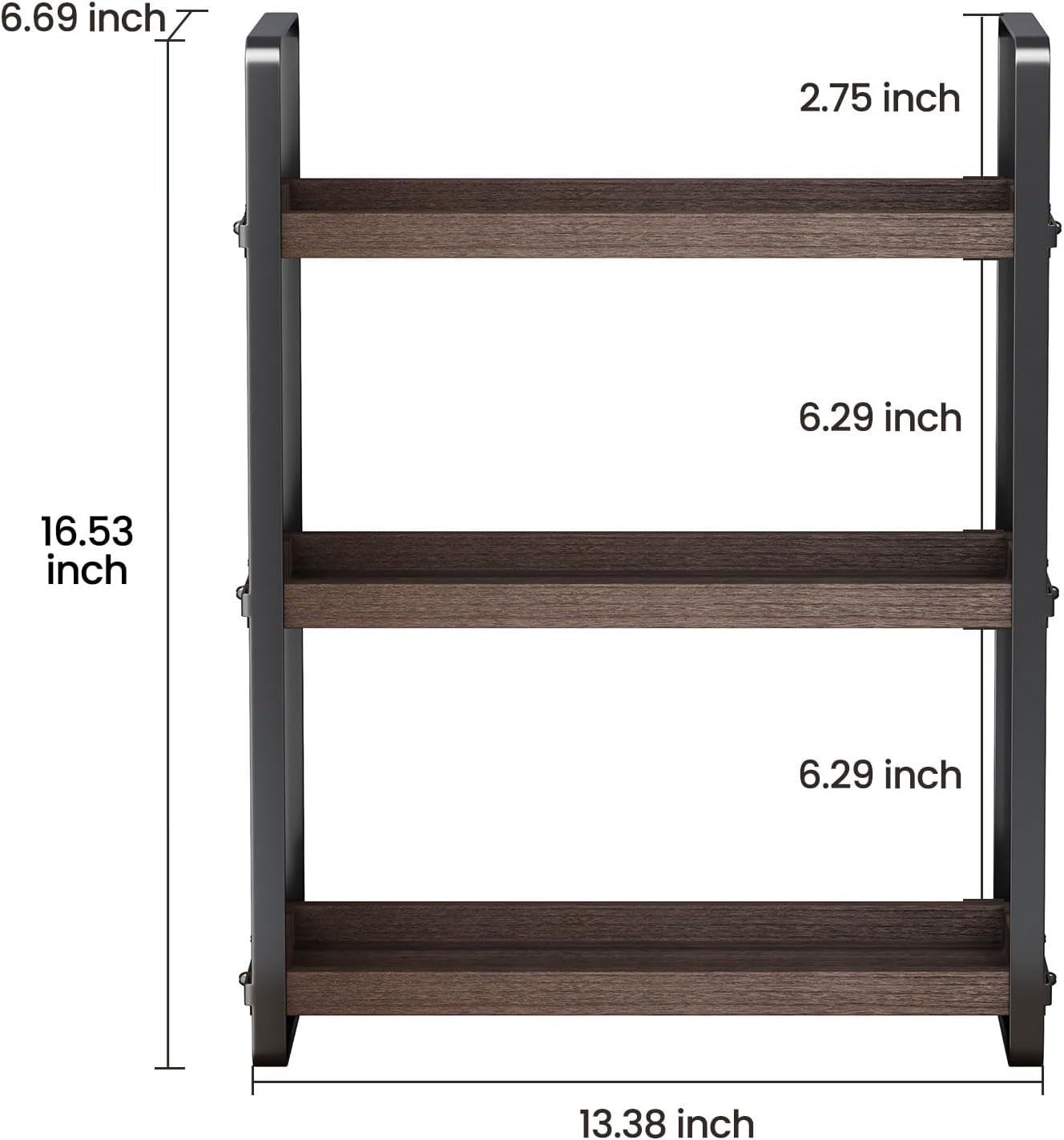 Bathroom Counter Organizer,Bathroom Countertop Organizer,Counter Shelf,Countertop Storage,Organization and Storage,Makeup Shelf,Sink Caddy(Brown 3 Tier)