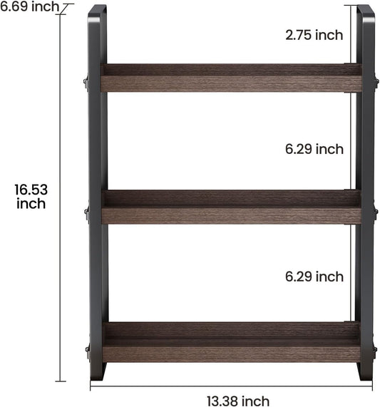 Bathroom Counter Organizer,Bathroom Countertop Organizer,Counter Shelf,Countertop Storage,Organization and Storage,Makeup Shelf,Sink Caddy(Brown 3 Tier)