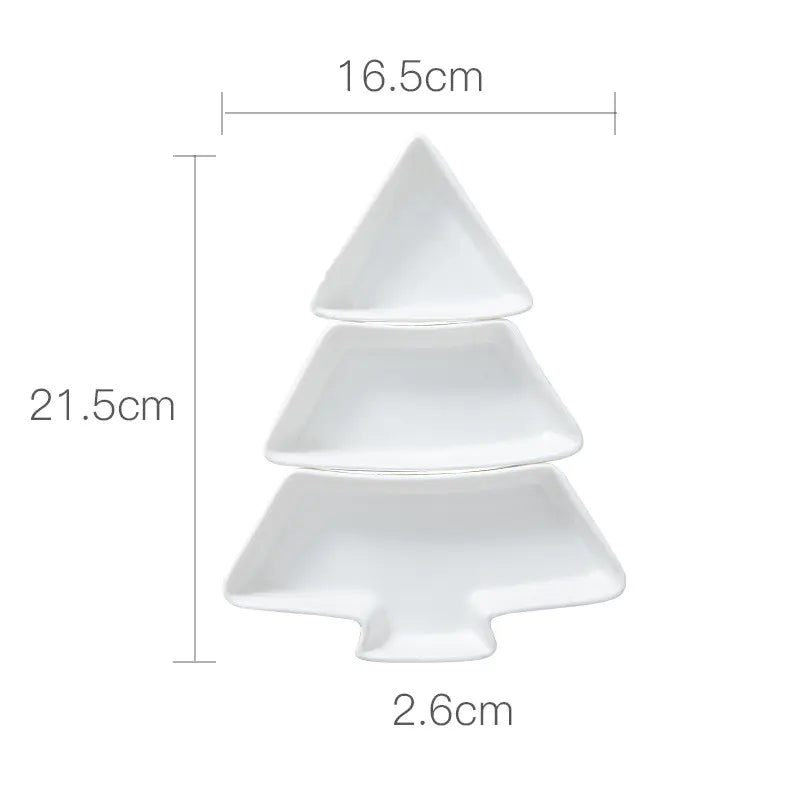 Creative Ceramic Christmas Tree Snack Dish Tableware