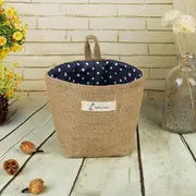 Stylish Cotton Linen Hanging Storage Basket for Home