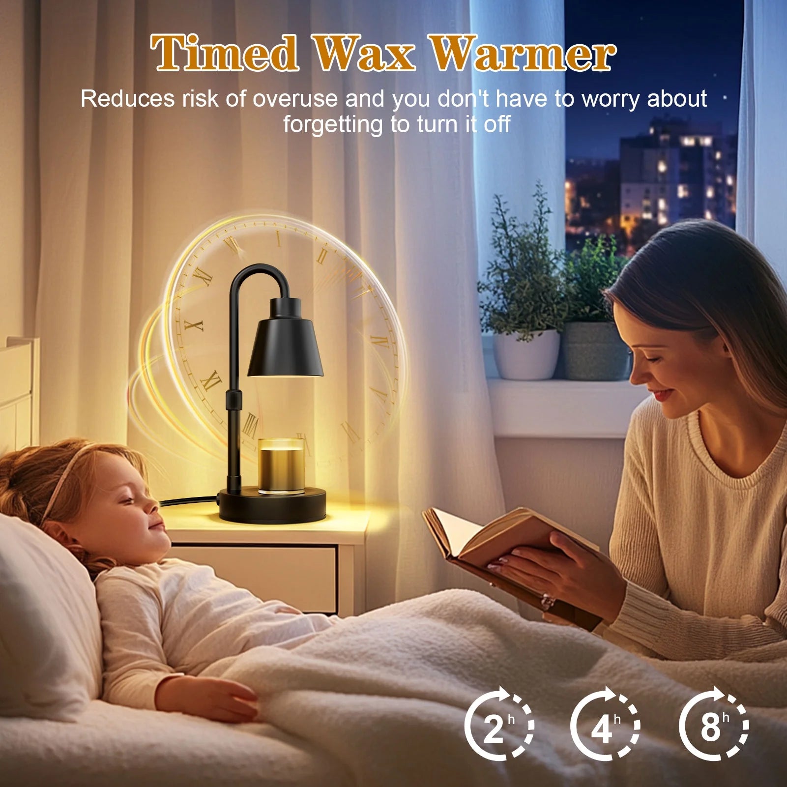 Candle Warmer Lamp with Timer and Dimmer - Electric Candle Lamp Warmer with 2 Bulbs for Jar Candles - Present for Mom Mother'S Day Christmas Home Decor