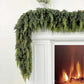 Artificial Green Cedar Garland Faux Cedar Needles Garland for Home Fireplace Indoor Outdoor Holiday Party Decoration
