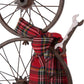 33.98" H Metal Bike Wheel Snowman with Plaid Scarf Hat Porch Decor Metal Bicycle Garden Yard Decor Christmas Indoor Outdoor Decorations