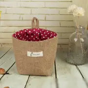 Stylish Cotton Linen Hanging Storage Basket for Home