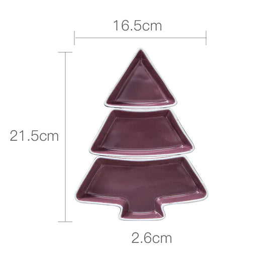 Creative Ceramic Christmas Tree Snack Dish Tableware