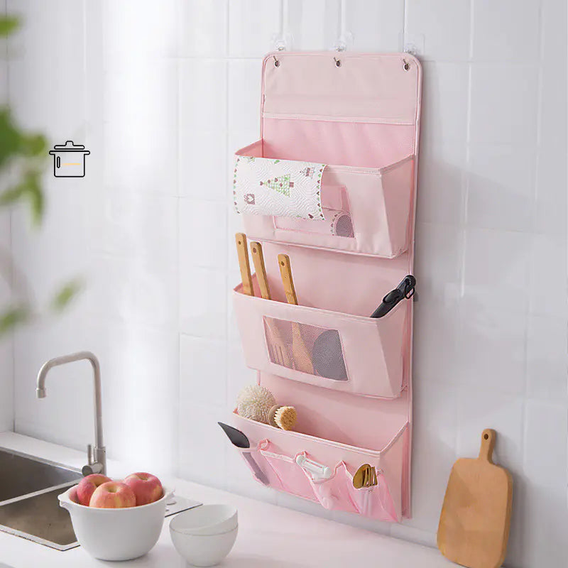 Creative Wall-Mounted Fabric Storage Organizer Pouch