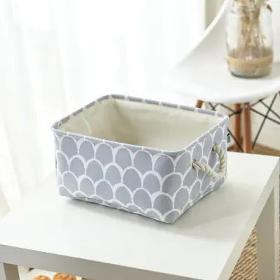 Fabric Storage Box - Foldable Cotton Linen Organizer