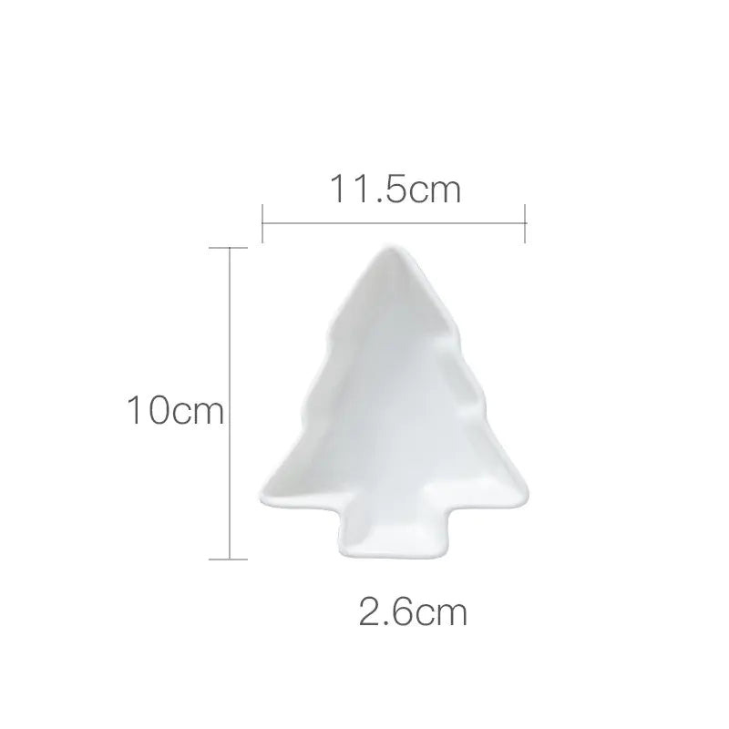 Creative Ceramic Christmas Tree Snack Dish Tableware