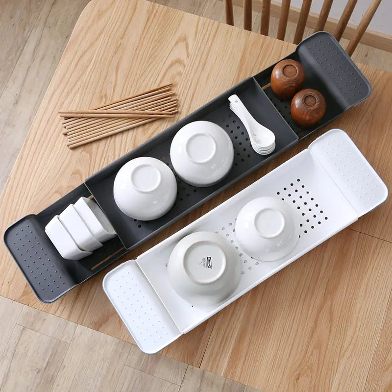 Retractable Bathtub Shelf for Bathroom Storage