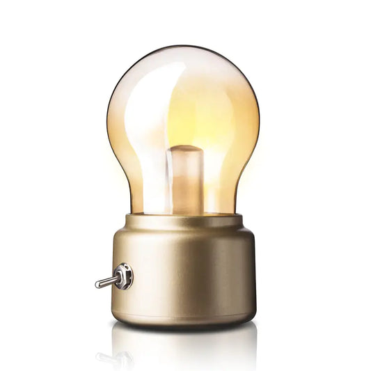 English Vintage LED Table Lamp with Rechargeable Light
