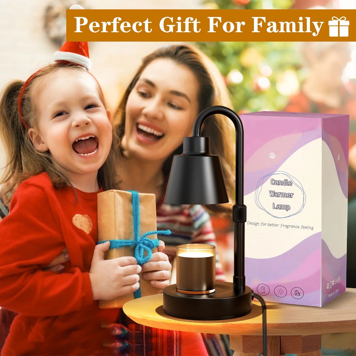 Candle Warmer Lamp with Timer and Dimmer - Electric Candle Lamp Warmer with 2 Bulbs for Jar Candles - Present for Mom Mother'S Day Christmas Home Decor