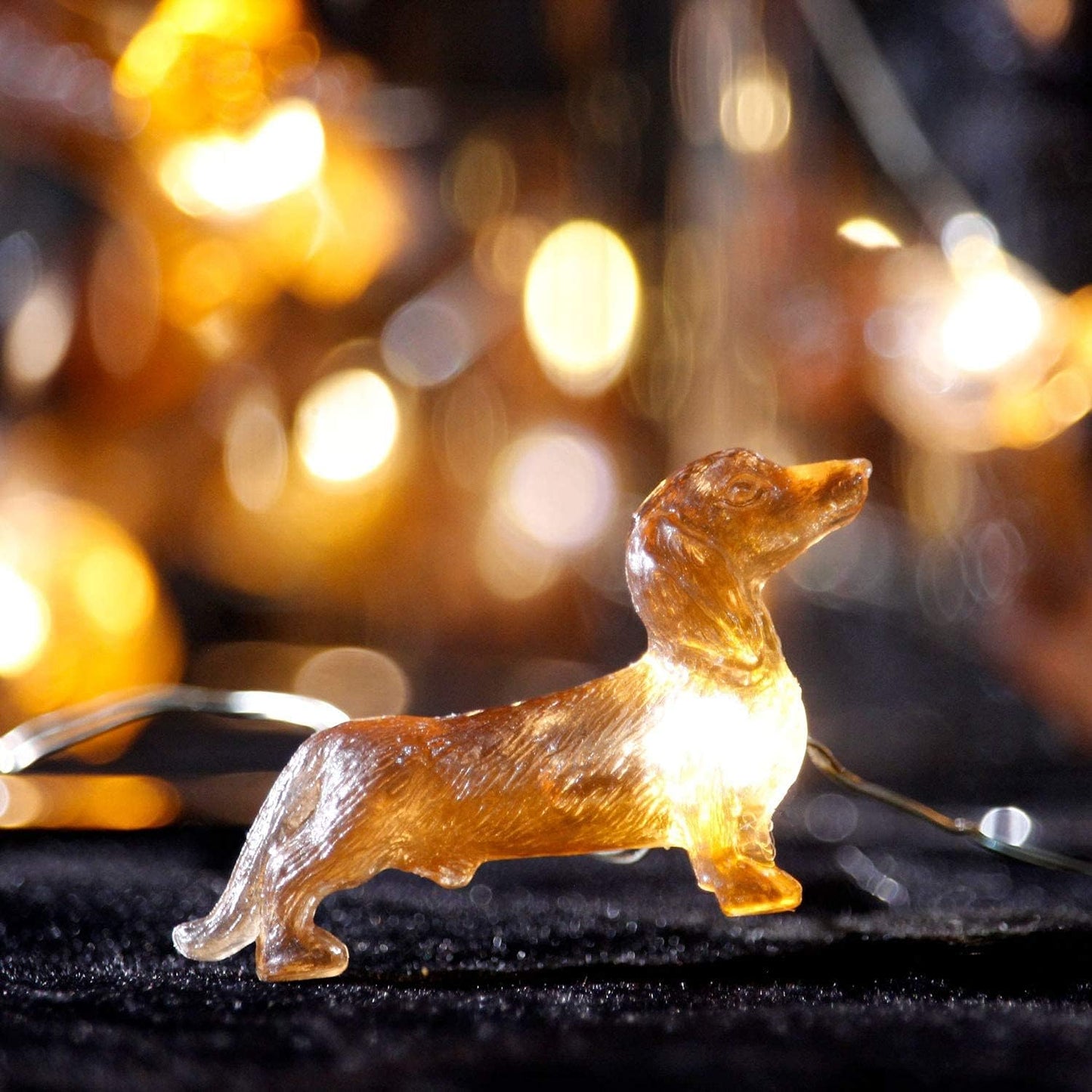 Dachshund Dog String Lights with Timer, 10 Ft 30 Leds Pets Theme Battery Operated LED Fairy Lights with Remote, Decorative Indoor Light for Christmas Tree, Holiday Décor