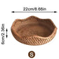 New Handwoven Storage Basket Rattan Storage Tray Wicker Basketbread Fruit Breakfast Tea Picnic Basket Kitchen Storagebasket
