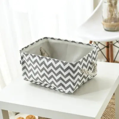 Fabric Storage Box - Foldable Cotton Linen Organizer