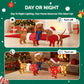 2-Piece Christmas Decor Lighted Wiener Dog, Pre-Lit Outdoor Indoor Christmas Decor with Warm White Leds