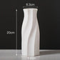 Modern Minimalist White Ceramic Flower Vase for Decor