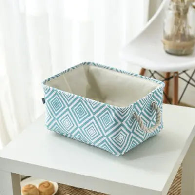 Fabric Storage Box - Foldable Cotton Linen Organizer
