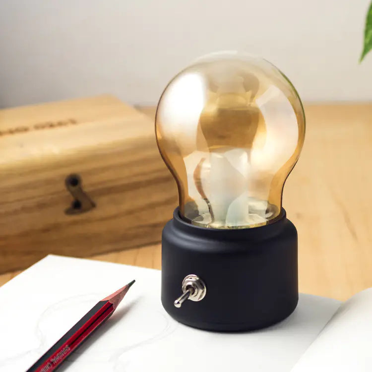 English Vintage LED Table Lamp with Rechargeable Light
