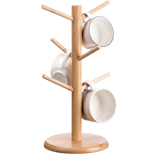 Shop Patelai Coffee Mug Tree | 6 Hook Wooden Mug Holder