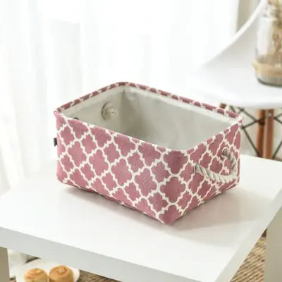 Fabric Storage Box - Foldable Cotton Linen Organizer