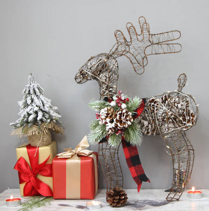 American Pinecone, Christmas Reindeer, Tree Ornaments