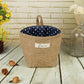 Stylish Cotton Linen Hanging Storage Basket for Home