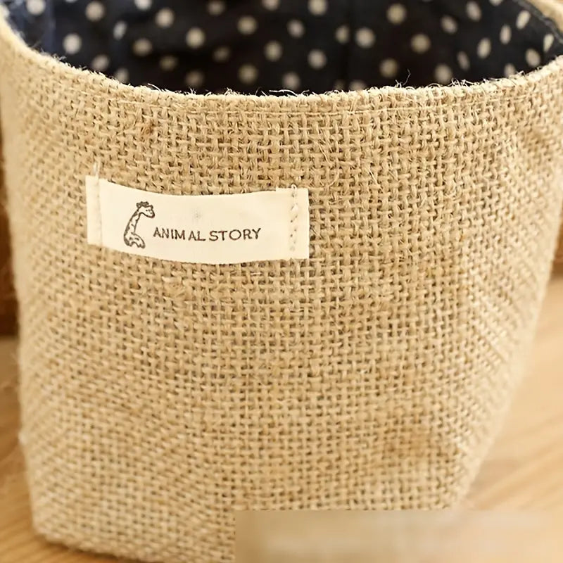 Stylish Cotton Linen Hanging Storage Basket for Home